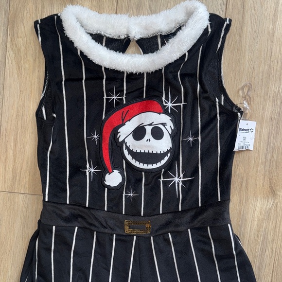 DISNEY The Nightmare Before Christmas Jack Skellington Pinstripe Jumpsuit NWT - Picture 2 of 5